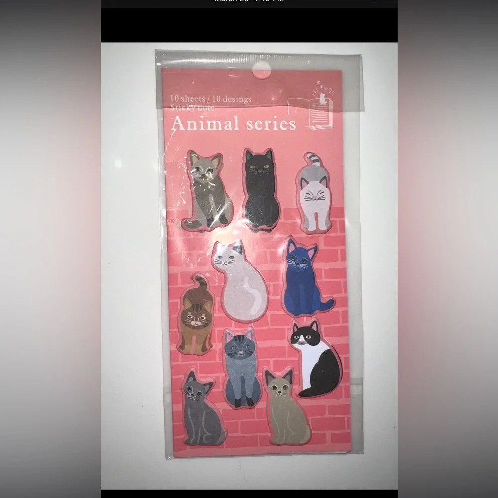 $2 CAT STICKY MEMO PAD. $2 WITH ANY ORDER OF $10 OR MORE